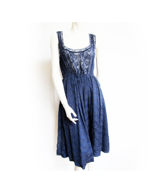 Robe d'été bleu marine NINA RICCI