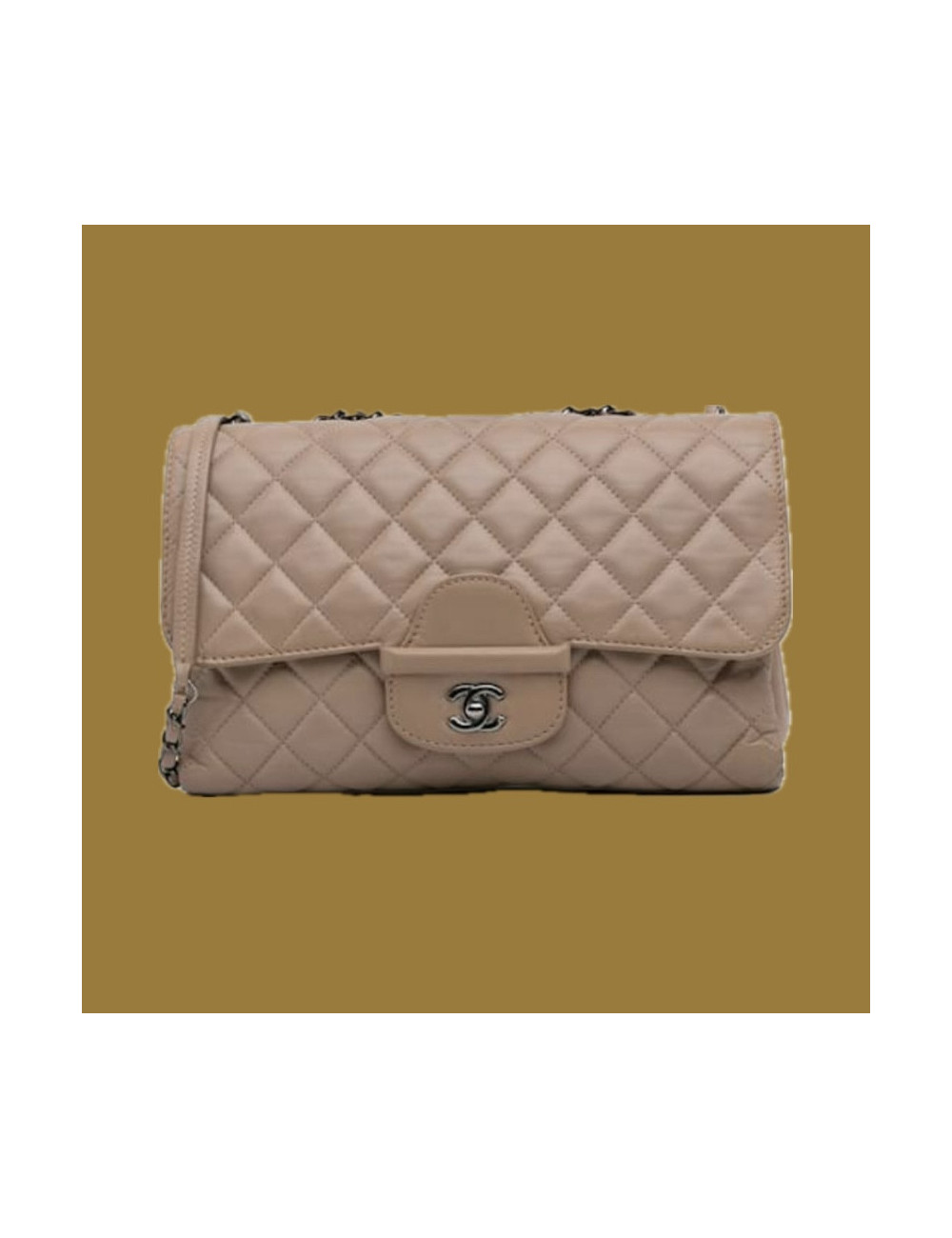 Sac à rabat CHANEL beige