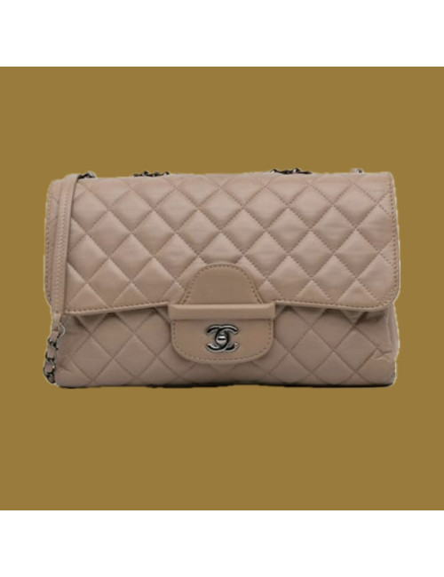 Sac à rabat CHANEL beige