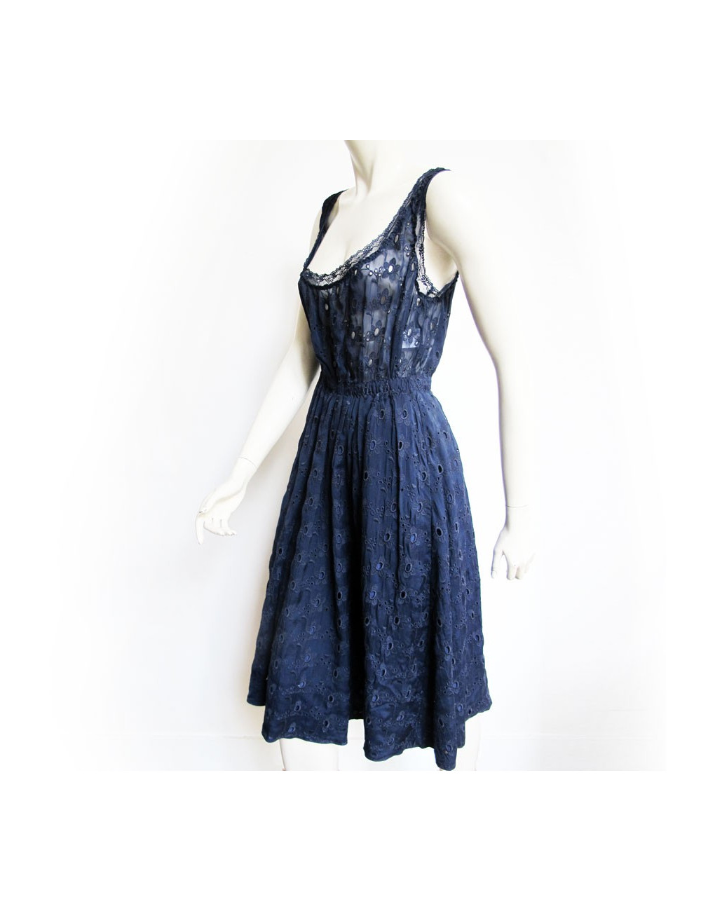 Robe d'été bleu marine NINA RICCI