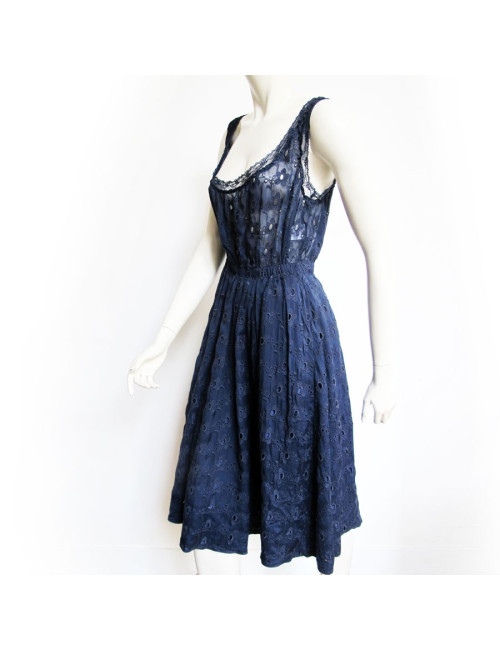 Robe d'été bleu marine NINA RICCI