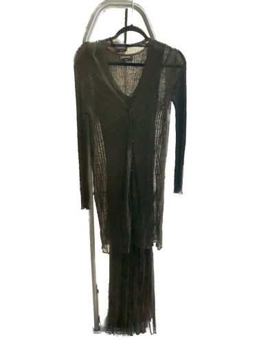 Ensemble maille CHANEL robe longue gilet