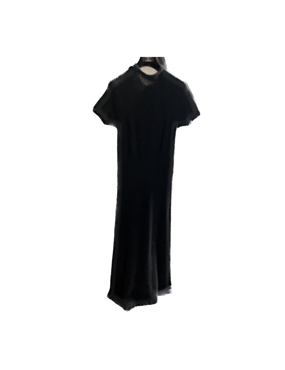 Robe longue CHANEL cachemire noire Automne 2000
