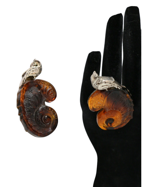 Parure KALINGER Bague et clip d'oreille