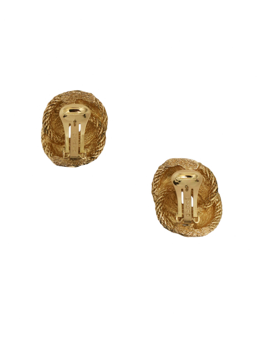 Clips CHRISTIAN DIOR dorés strass Vintage