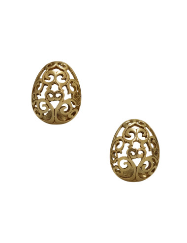 Clips YSL dorés années 90 ajourés