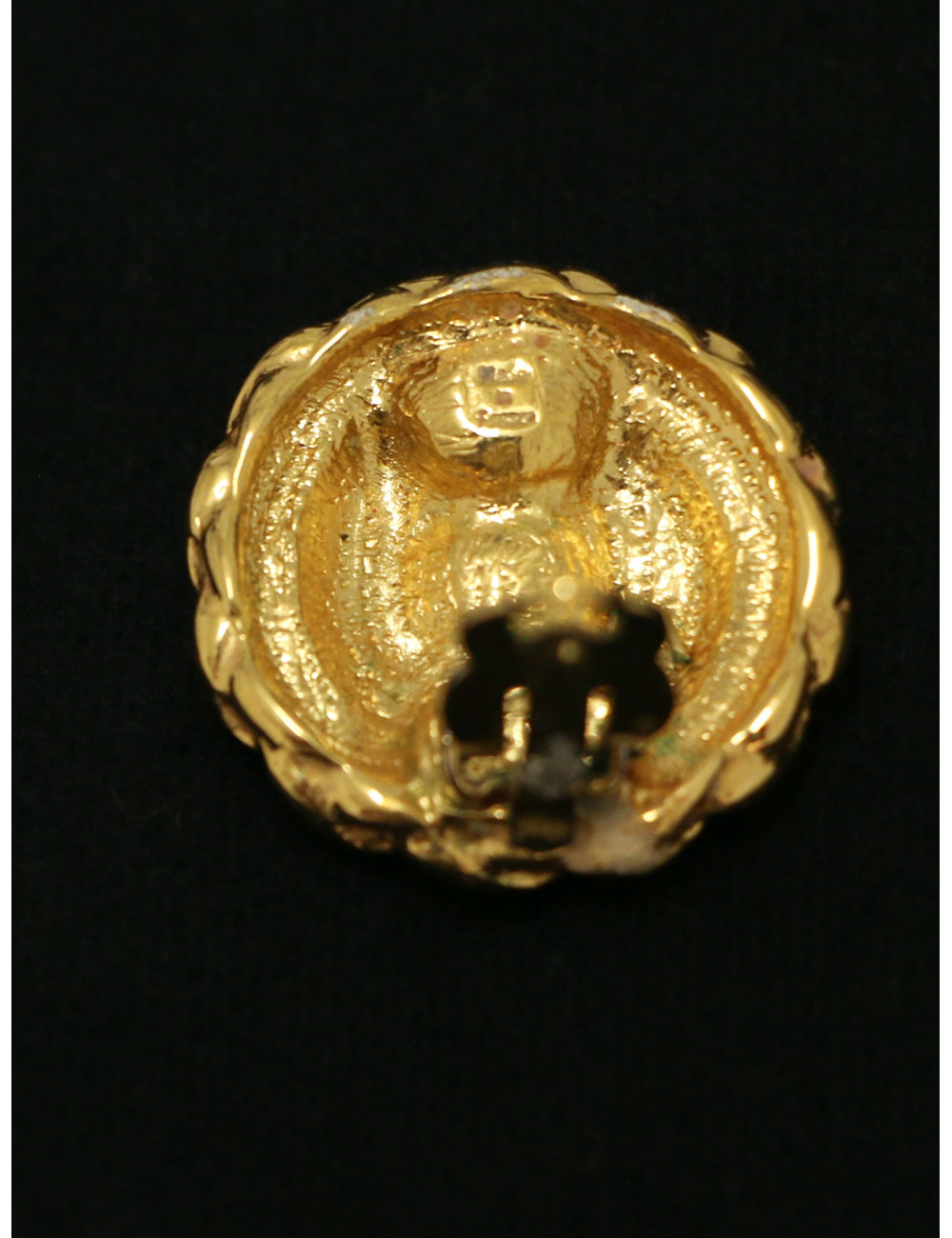 Clips d'oreille YSL YVES SAINT LAURENT dorés perle