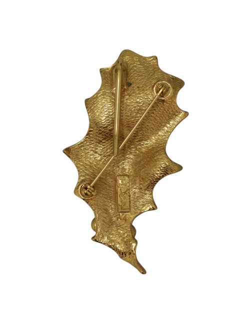 Broche pendentif YSL dorée