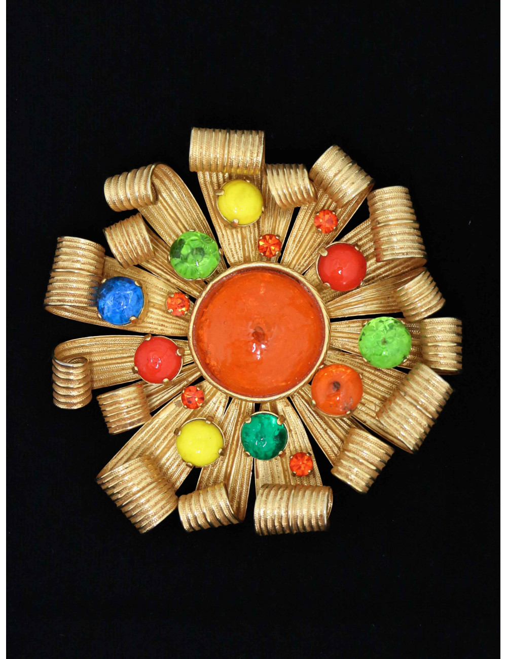 Imposante broche DOMINIQUE AURIENTIS rubans 1980