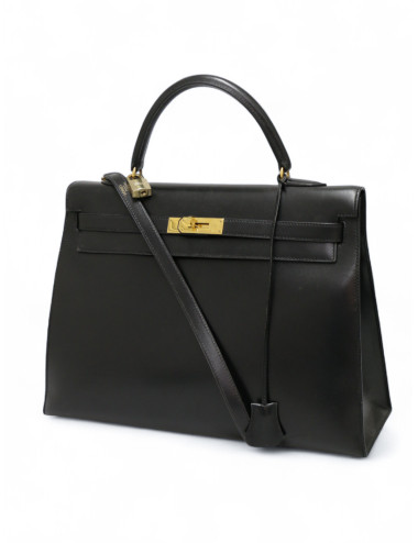 Kelly 35 sellier HERMES noir