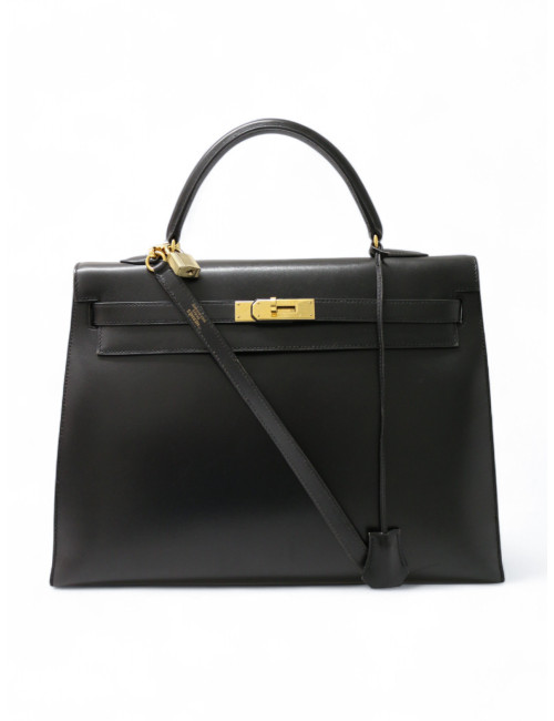 Kelly 35 sellier HERMES noir vintage