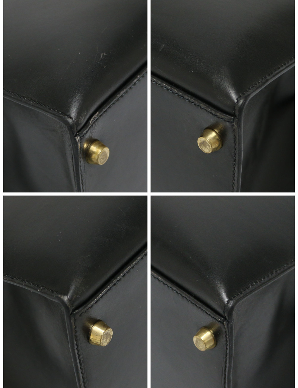 Kelly 35 sellier HERMES noir vintage