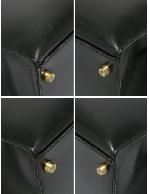 Kelly 35 sellier HERMES noir vintage
