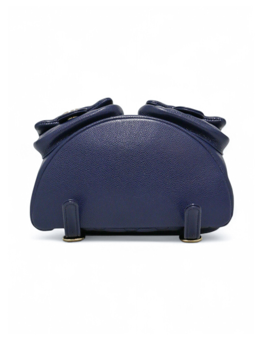 Petit sac à dos CHANEL cuir caviar bleu