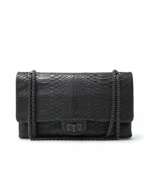 2.55 CHANEL all black python