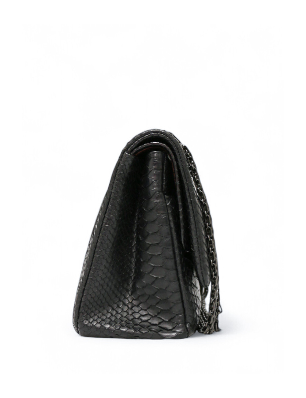 2.55 CHANEL all black python