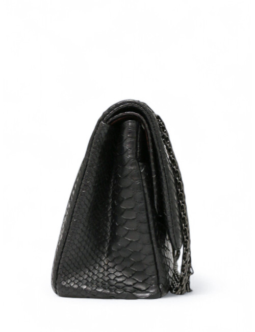 2.55 CHANEL all black python