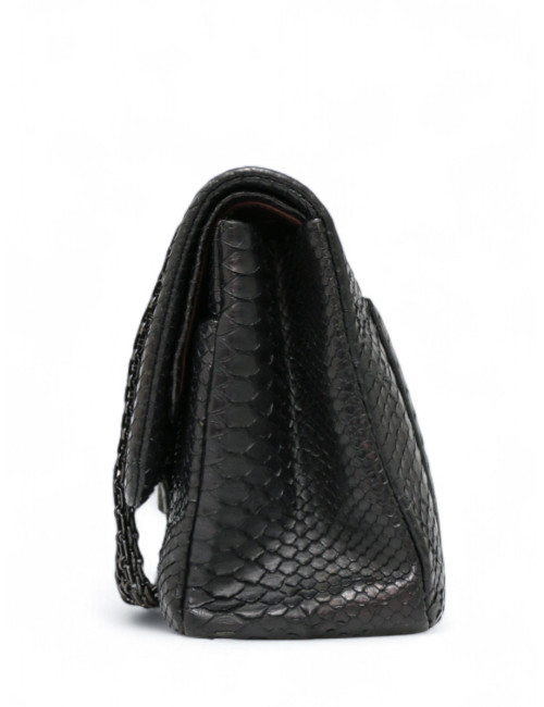 2.55 CHANEL all black python