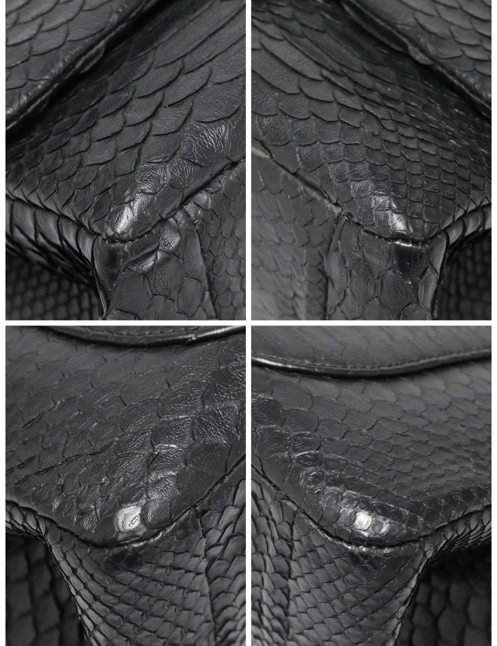 2.55 CHANEL all black python