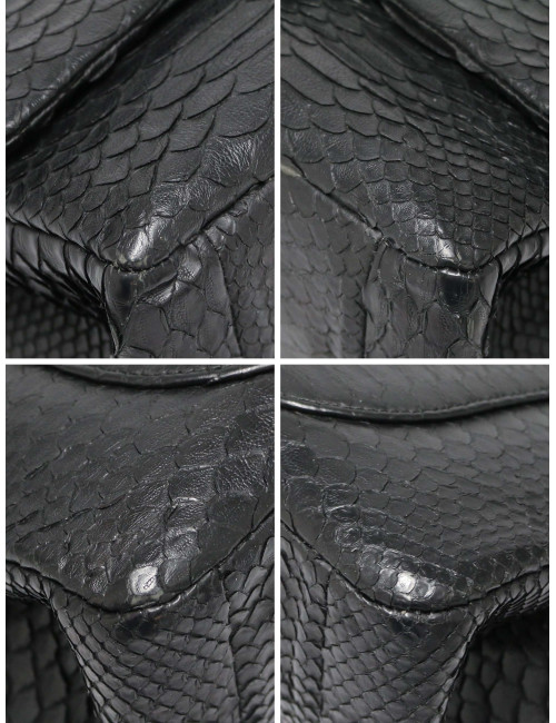 2.55 CHANEL all black python