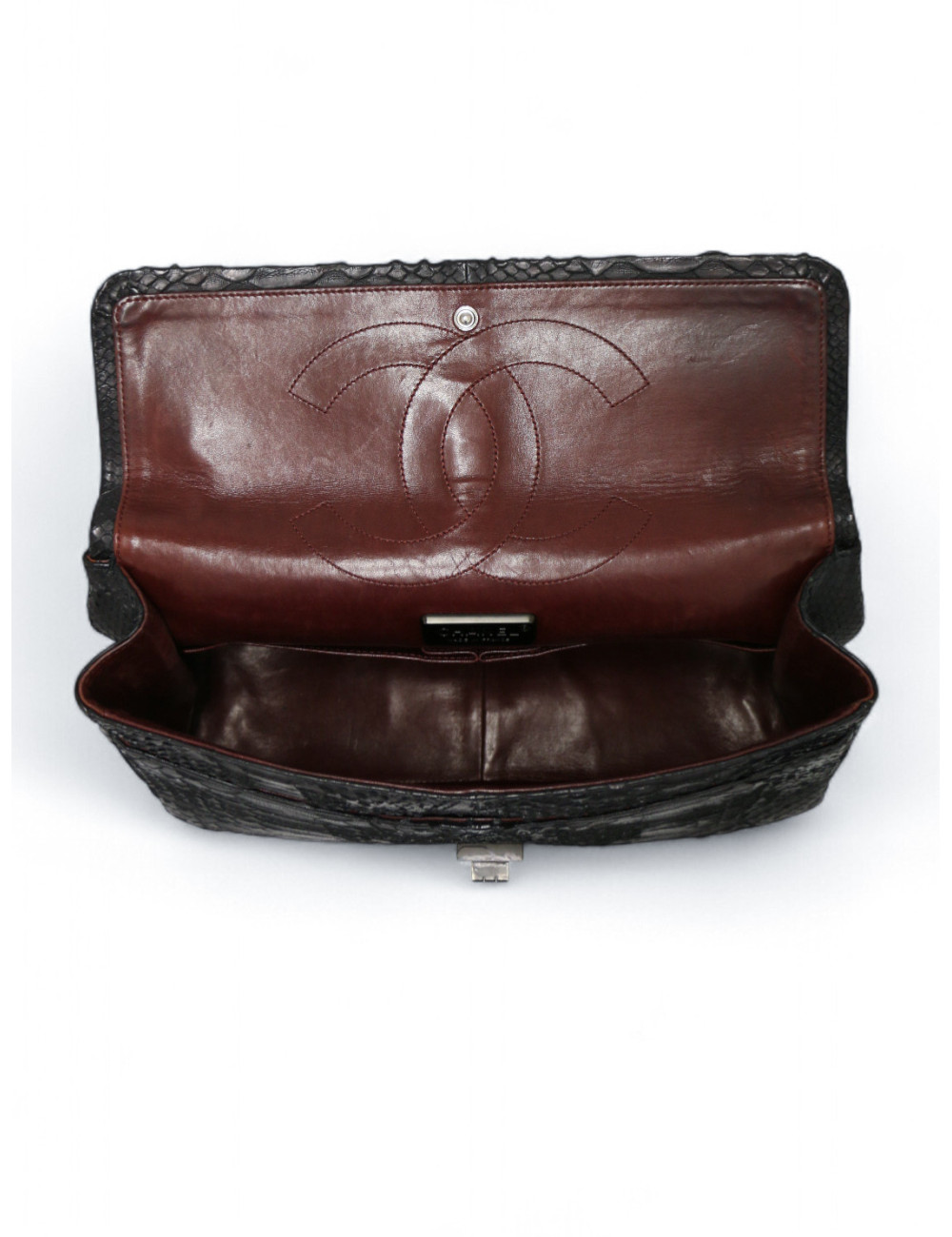 2.55 CHANEL all black python