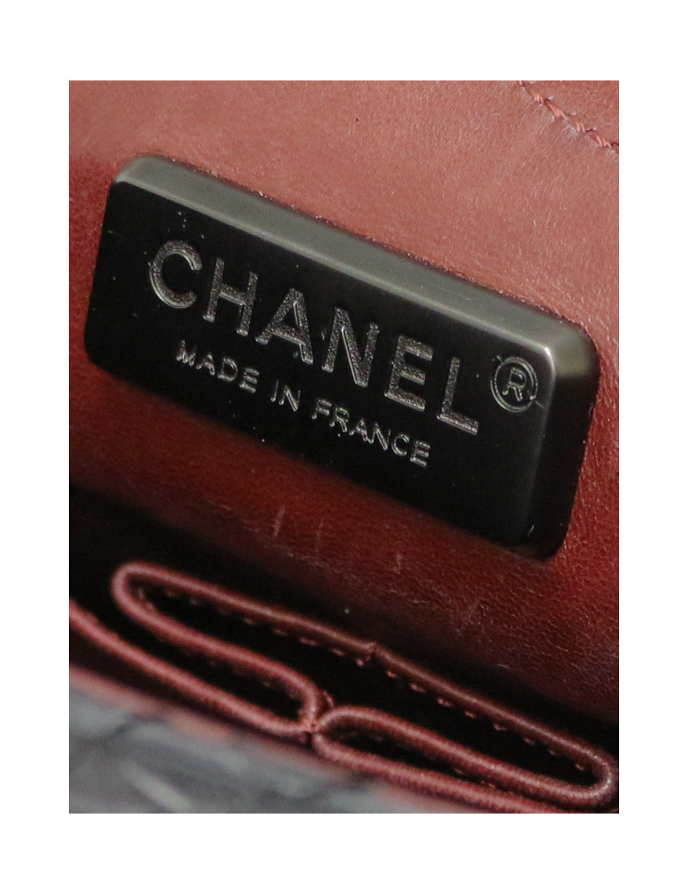 2.55 CHANEL all black python