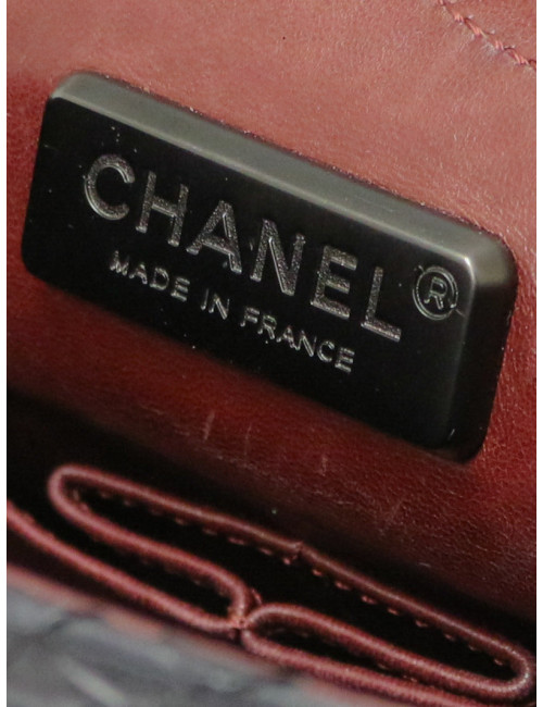 2.55 CHANEL all black python