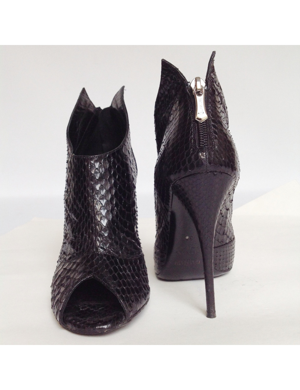 Escarpins BALMAIN T 38 python noir 