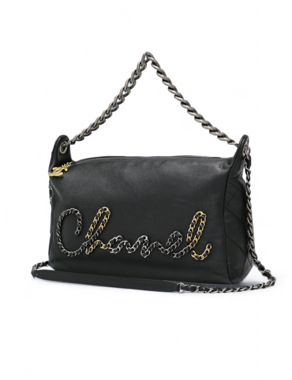 Sac Rock CHANEL cuir d'agneau noir