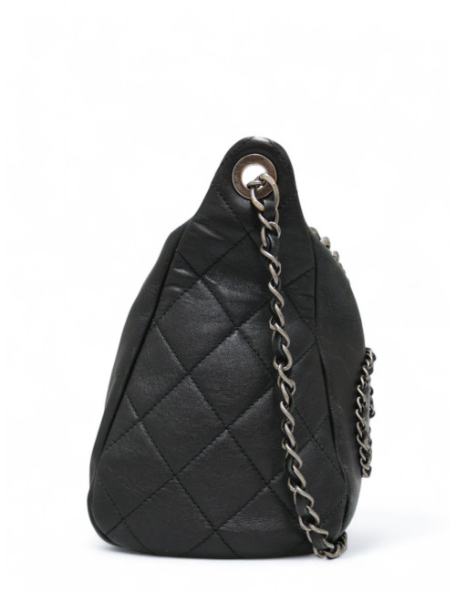 Sac Rock CHANEL cuir d'agneau noir
