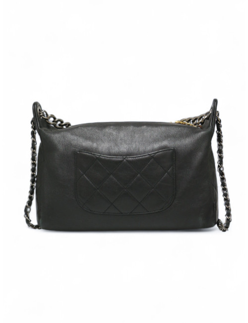 Sac Rock CHANEL cuir d'agneau noir