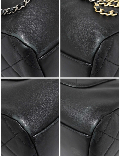 Sac Rock CHANEL cuir d'agneau noir