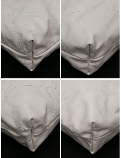 Sac 22 CHANEL blanc cuir d'agneau