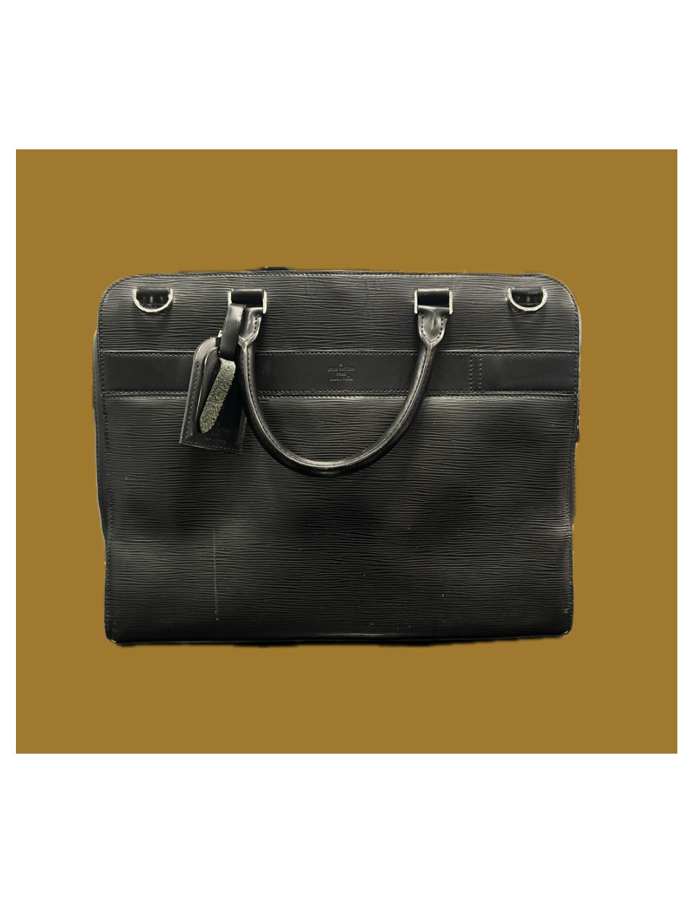 Cartable Bassano LOUIS VUITON cuir épi noir