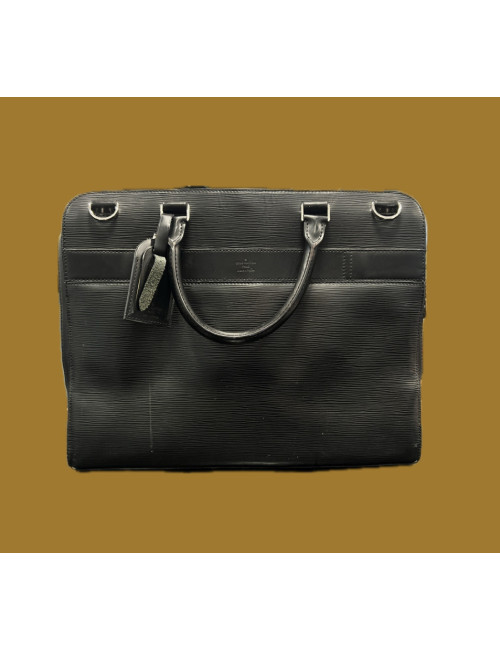 Cartable Bassano LOUIS VUITTOBN cuir épi noir