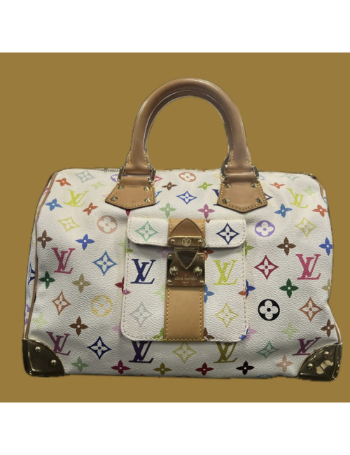 Sac Speedy 30 Murakami blanc Monogram