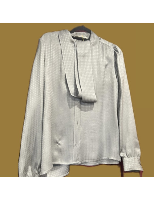 Blouse YSL soie grise