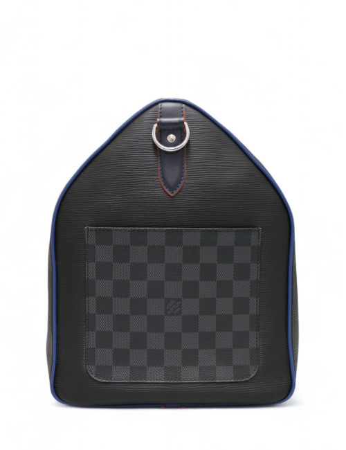 Sac de voyage Keepall 50 LOUIS VUITTON cuir épi noir
