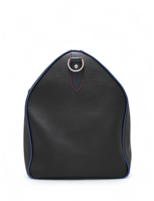 Sac de voyage Keepall 50 LOUIS VUITTON cuir épi noir et bleu