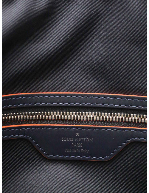 Sac de voyage Keepall 50 LOUIS VUITTON cuir épi noir et bleu