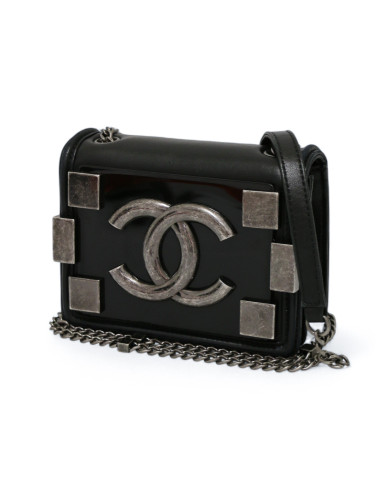Mini sac CHANEL Boy brick Lego noir