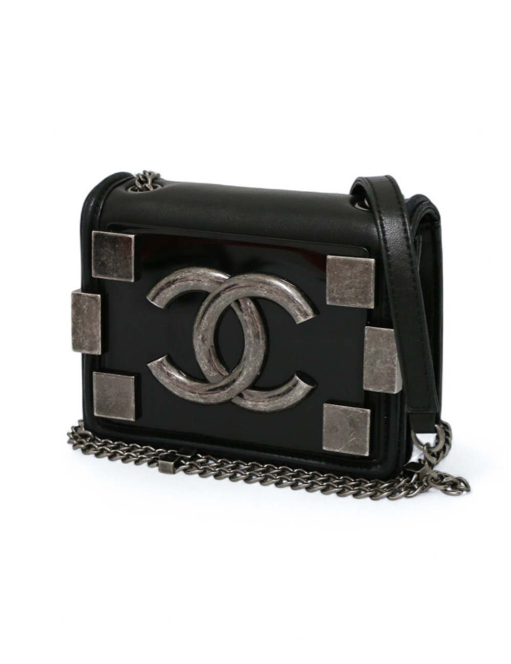 Mini sac CHANEL Boy brick Lego noir