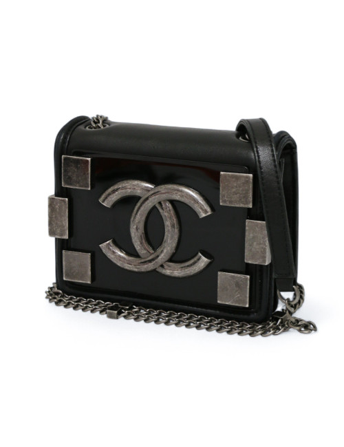 Mini sac CHANEL Boy brick Lego noir
