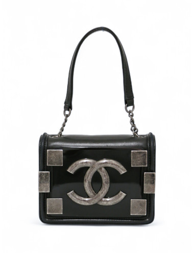 Mini sac CHANEL Boy brick Lego noir 2