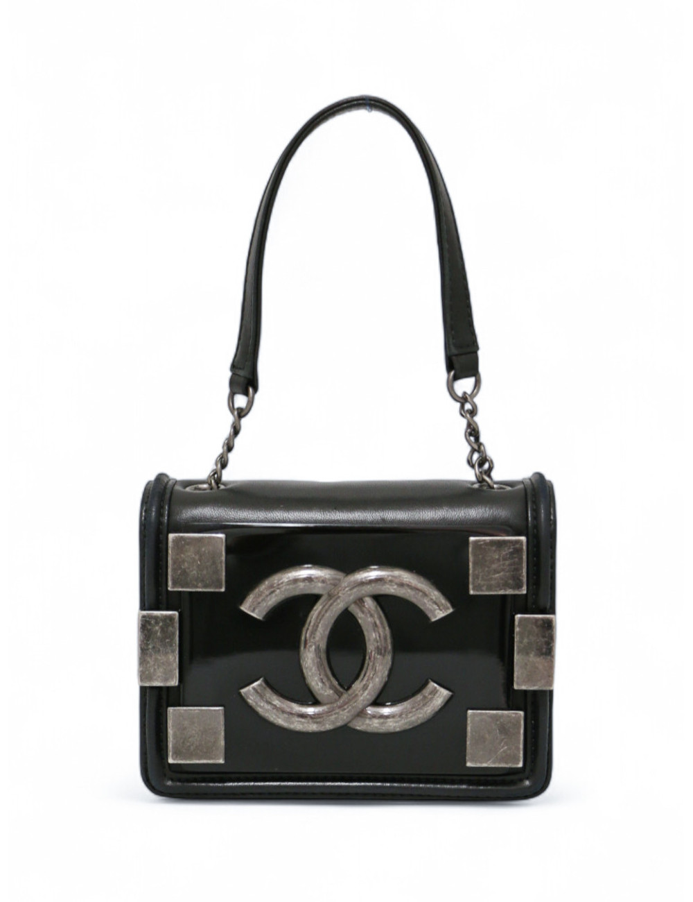 Mini sac CHANEL Boy brick Lego noir