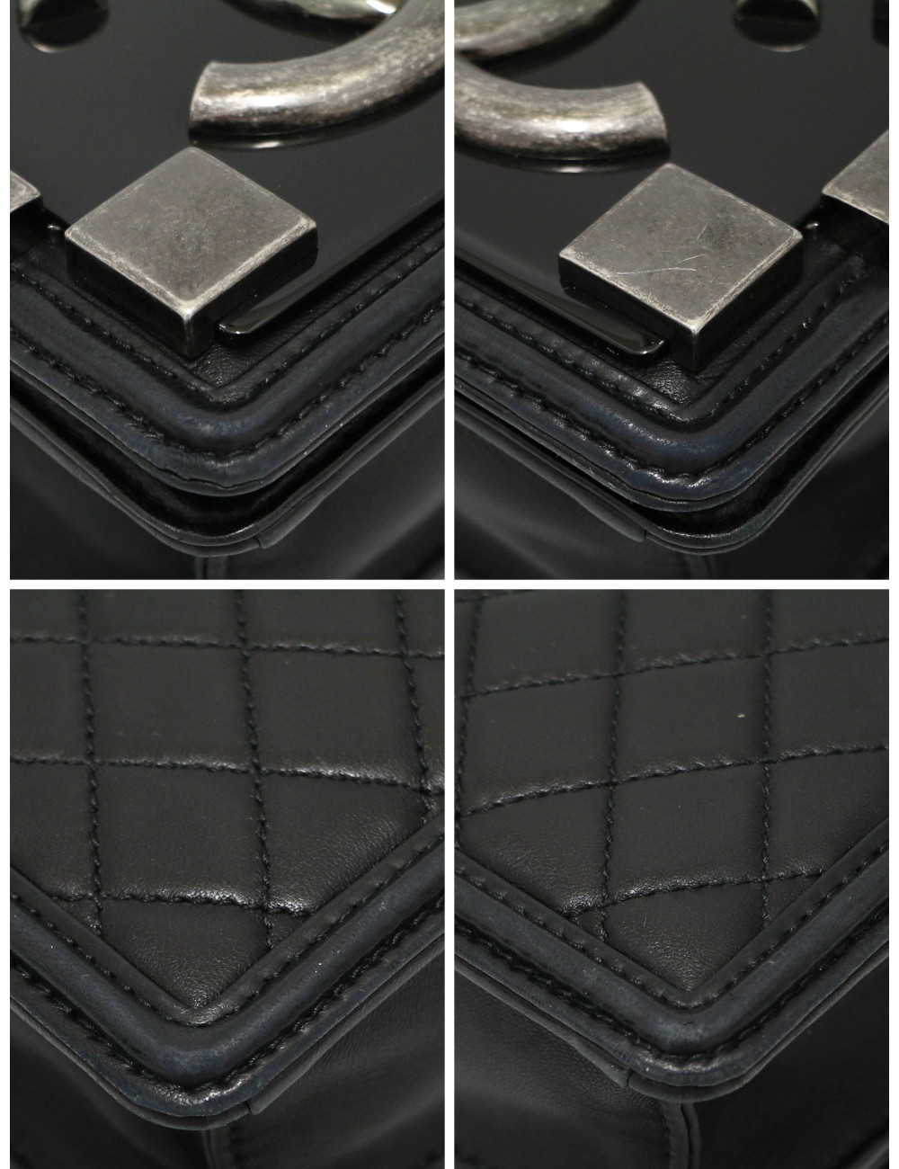 Mini sac CHANEL Boy brick Lego noir
