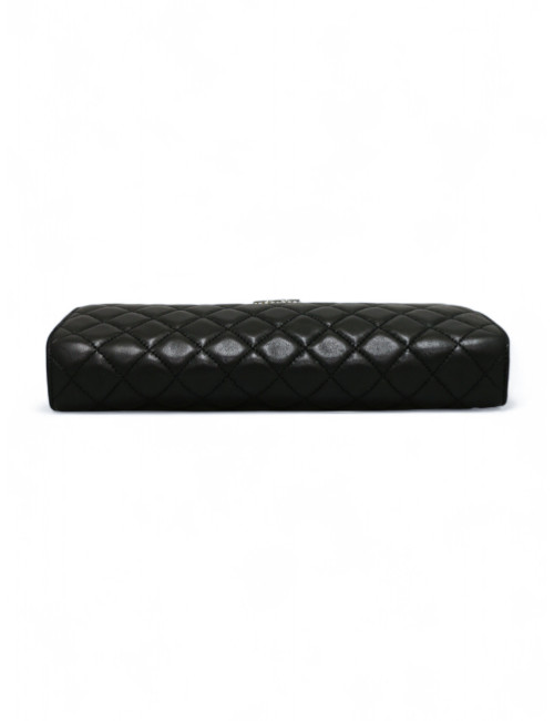 Sac pochette CHANEL cuir d'agneau noir