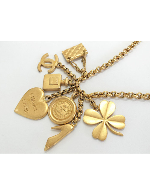 Collier Charms Chanel vintage doré