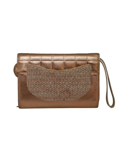 Pochette Chanel tweed rose : occasion certifiée authentique