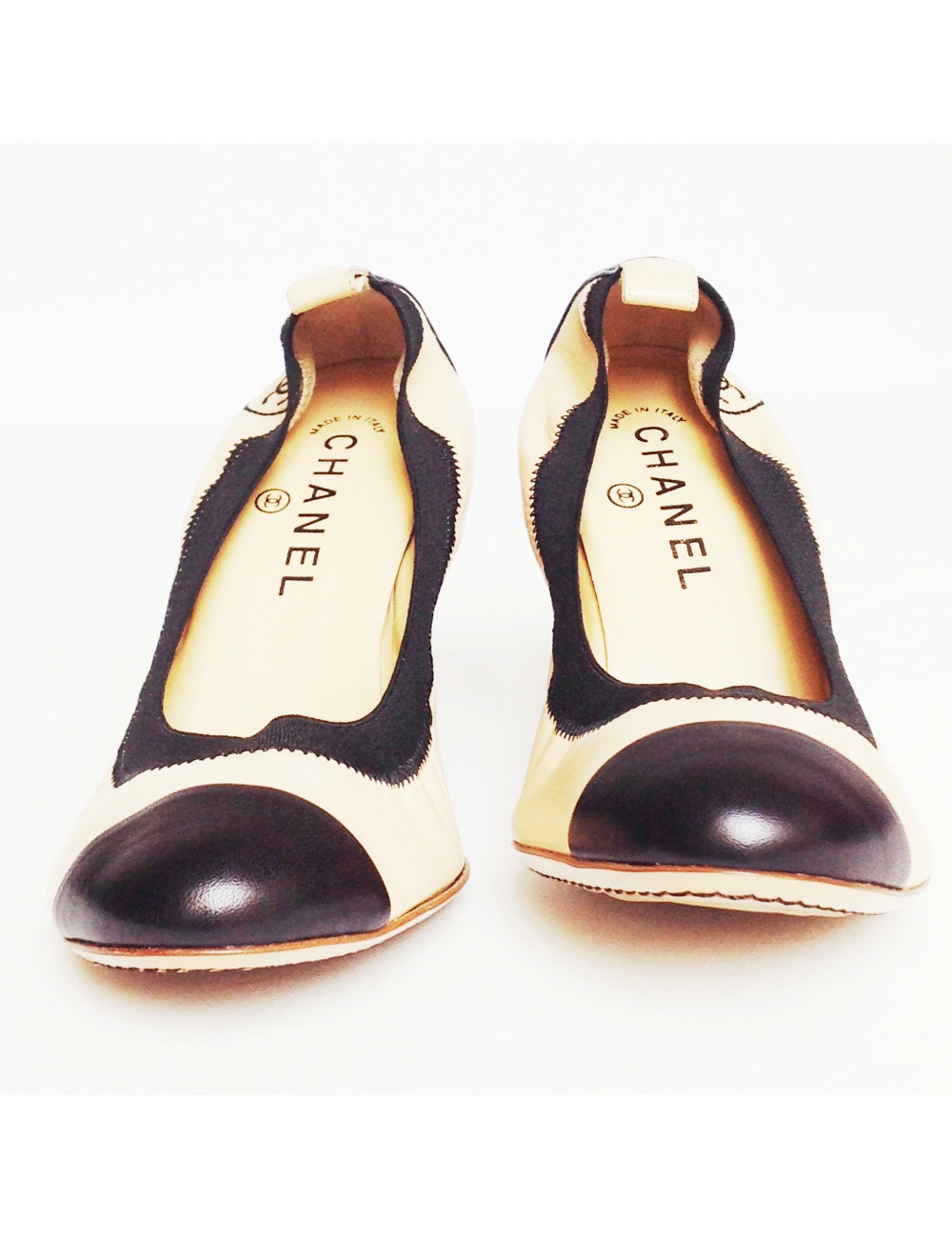 Escarpins CHANEL bicolore T 38.5